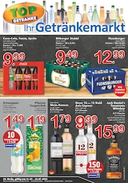 TOP Getränke Prospekt für Düsseldorf mit 4 Seiten TOP Getränke Prospekt für Düsseldorf: "Aktuelle Angebote", 4 Seiten, 21.07.2025 - 26.07.2025