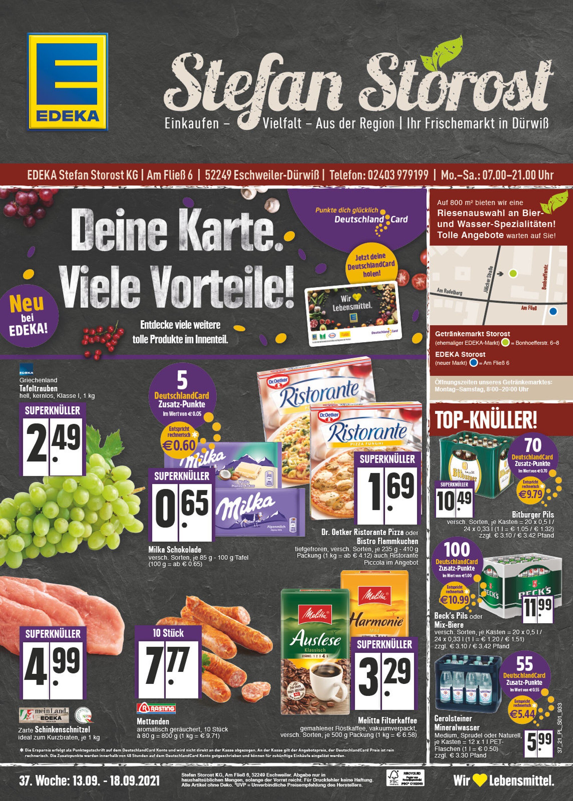 EDEKA Prospekt für Eschweiler mit 24 Seiten EDEKA Prospekt für Eschweiler: "Aktuelle Angebote", 24 Seiten, 13.09.2021 - 18.09.2021