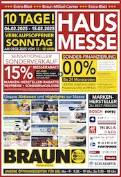 Aktueller BRAUN Möbel-Center Möbel & Einrichtung Prospekt in Ramstein-Miesenbach und Umgebung, "HAUSMESSE - 9 TAGE SPAREN!" mit 8 Seiten, 06.02.2025 - 15.02.2025