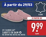 Promo Sabots en daim à 9,99 € dans le catalogue Aldi à Villiers-le-Bel