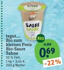 Aktuelles Bio-Saure Sahne Angebot bei tegut in Ludwigshafen (Rhein) ab 0,69 €