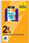 Promo Lot de 10 lavettes microfibres à 2,90 € dans le catalogue E.Leclerc à Pontchâteau