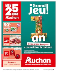 Prospectus Auchan Hypermarché de la semaine "MES 25 JOURS AUCHAN" avec 1 pages, valide du 12/11/2024 au 18/11/2024 pour La Charité-sur-Loire et alentours