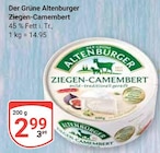 Ziegen-Camembert im Angebot bei GLOBUS in Wetzlar Ziegen-Camembert Angebote von Der Grüne Altenburger bei GLOBUS Wetzlar für 2,99 €