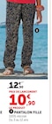 Pantalon imprimé enfant - U Essentiel en promo chez Super U Pantalon imprimé enfant - U Essentiel dans le catalogue Super U