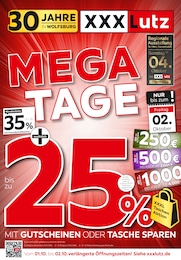 XXXLutz Prospekt "MEGA-TAGE" für Wolfsburg, 4 Seiten, 26.09.2026 - 02.10.2026
