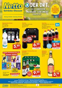 Cola im aktuellen Netto Marken-Discount Prospekt (Pirna) Cola im Netto Marken-Discount Prospekt "DER ORT, AN DEM DU IMMER AUSGEZEICHNETE PREISE FINDEST." mit 6 Seiten (Pirna)