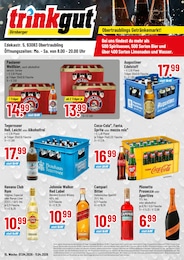 Trinkgut Prospekt für Tegernheim mit 4 Seiten Trinkgut Prospekt für Tegernheim: "Aktuelle Angebote", 4 Seiten, 07.04.2026 - 11.04.2026