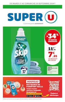 Prospectus Super U à Cottier, "Super U", 1 page de promos valables du 17/09/2024 au 29/09/2024