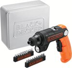 Tournevis 3,6V avec boite de rangement en metal - BLACK&DECKER - Intermarché Hyper à Dijon Tournevis 3,6V avec boite de rangement en metal - BLACK&DECKER en promo chez Intermarché Hyper Dijon à 29,90 €