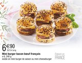 Promo Mini burger bacon bœuf français à 6,90 € dans le catalogue Cora à Sevran