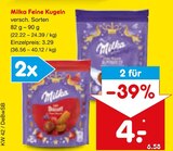 Aktuelle Milka Angebote bei Netto Marken-Discount in Ingolstadt Aktuelles Feine Kugeln Angebot bei Netto Marken-Discount in Ingolstadt ab 4,00 €