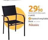 Promo Fauteuil empilable duca à 29,90 € dans le catalogue Mr.Bricolage à Trégastel