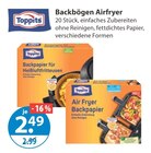 Backpapier für Heißluftfritteusen von Toppits im aktuellen V-Markt Prospekt für 2,49 €