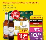 Aktuelles Premium Pils oder Alkoholfrei Angebot bei Netto Marken-Discount in Meerbusch ab 10,49 €