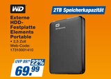 Externe HDD-Festplatte Elements Portable Angebote von WD bei expert Schorndorf für 69,99 €