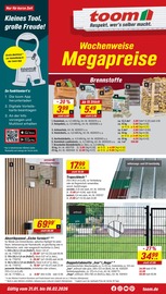 Zaun im toom Baumarkt Prospekt in Kaiserslautern Aktueller toom Baumarkt Prospekt mit Zaun, "Respekt, wer's selber macht.", Seite 1