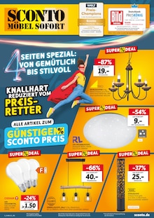 Sconto SB Prospekt KNALLHART REDUZIERT VOM PR€ISRETTER! mit  Seiten in Erfurt und Umgebung