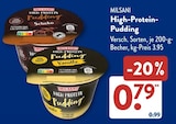 High-Protein-Pudding Schoko von Milsani für 0,79 € bei ALDI SÜD im Angebot High-Protein-Pudding Schoko von Milsani im aktuellen ALDI SÜD Prospekt