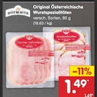 Original Österreichische Wurstspezialitäten bei Netto Marken-Discount im Brockel Prospekt für 1,49 €