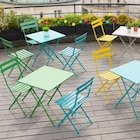 Table pliante carrée Camargue acier 110x70x71cm en promo chez Maxi Bazar Paris à 29,99 €