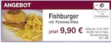 Fishburger mit Pommes frites im Möbel Inhofer Prospekt Fishburger mit Pommes frites von im aktuellen Möbel Inhofer Prospekt für 9,90 €