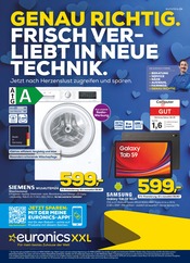 Aktueller EURONICS Prospekt mit Textilreinigung, "GENAU RICHTIG. FRISCH VERLIEBT IN NEUE TECHNIK.", Seite 1