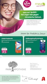 mea - meine apotheke Apotheken Prospekt der aktuellen Woche mit 4 Seiten, gültig von 01.01.2026 bis 31.01.2026, in Duisburg und Umgebung Aktueller mea - meine apotheke Apotheken Prospekt in Duisburg und Umgebung, "Unsere Januar-Angebote" mit 4 Seiten, 01.01.2026 - 31.01.2026