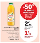 Promo Jus de fruits matin+ à 1,22 € dans le catalogue Super U à Juziers