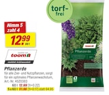 Pflanzerde Angebote von toom bei toom Baumarkt Ahlen für 12,99 €