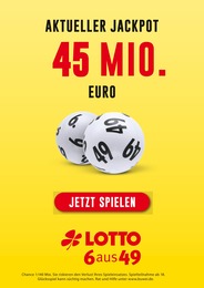 LOTTO Hessen Prospekt für Wiesbaden: "Aktueller Jackpot rund 45 Mio. €", 1 Seite, 25.09.2023 - 27.09.2023