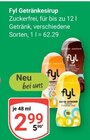 Getränkesirup im Angebot bei GLOBUS in Kerpen Getränkesirup Angebote von Fyl bei GLOBUS Kerpen für 2,99 €