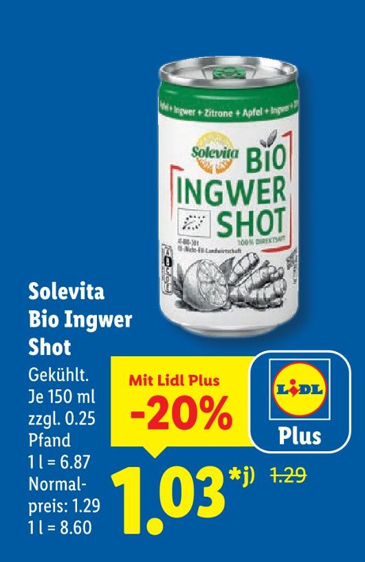 Bio Ingwer Shot