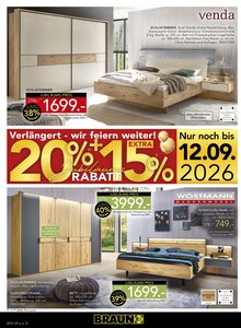 Bett im BRAUN Möbel-Center Prospekt "Verlängert - wir feiern weiter!" mit 16 Seiten (Reutlingen)