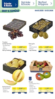 Weintrauben im METRO Prospekt "Wochenangebote" mit 51 Seiten (Bochum)