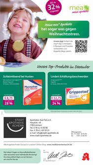 Aktueller mea - meine apotheke Prospekt "Unsere Dezember-Angebote" Seite 1 von 4 Seiten