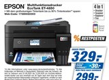Multifunktionsdrucker EcoTank ET-4850 im Angebot bei expert in Singen Multifunktionsdrucker EcoTank ET-4850 Angebote von Epson bei expert Singen für 299,00 €