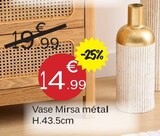 Vase Mirsa métal H.43.5cm dans le catalogue Maxi Bazar