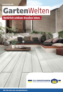 Aktueller C.G. Christiansen Prospekt für Fresendelf und Ungebung, Seiten zum blättern C.G. Christiansen Prospekt GartenWelten 2026 mit Seiten in Fresendelf und Umgebung