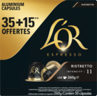 CAPSULES DE CAFÉ RISTRETTO L'OR ESPRESSO - L OR - Auchan Hypermarché à Saint-Nazaire CAPSULES DE CAFÉ RISTRETTO L'OR ESPRESSO - L OR en promo chez Auchan Hypermarché Saint-Nazaire à 9,99 €