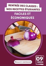Prospectus Recettes à Aux Marais, "Rentrée des classes : Nos recettes étudiantes", 1 page, 04/09/2023 - 02/10/2023