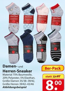 Damen- und Herren-Sneaker bei famila Nordost in Hamburg Damen- und Herren-Sneaker im Angebot bei famila Nordost Hamburg für 8,00 €