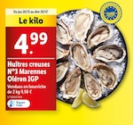 Promo Huîtres creuses N°3 Marennes Oléron IGP à 4,99 € dans le catalogue Lidl à Clisson