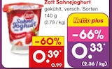 Sahnejoghurt Angebote von Zott bei Netto Marken-Discount Rheine für 0,33 €