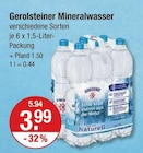 Mineralwasser im V-Markt Prospekt Mineralwasser von Gerolsteiner im aktuellen V-Markt Prospekt für 3,99 €