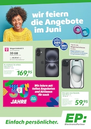 EP: Prospekt für Herzberg mit 4 Seiten EP: Prospekt für Herzberg: "wir feiern die Angebote im Juni", 4 Seiten, 05.06.2025 - 30.06.2025