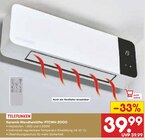 Keramik-Wandheizlüfter PTCWH-2000 im Angebot bei Netto Marken-Discount in Hilden Keramik-Wandheizlüfter PTCWH-2000 Angebote von TELEFUNKEN bei Netto Marken-Discount Hilden für 39,99 €