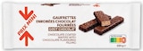 Gaufrettes enrobées chocolat fourrées prix mini en promo chez Hyper U Sarcelles à 1,55 €