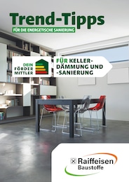 Raiffeisen Baustoffe Prospekt "Trend-Tipps FÜR DIE ENERGETISCHE SANIERUNG" für Greußen, 5 Seiten, 24.05.2024 - 02.06.2024