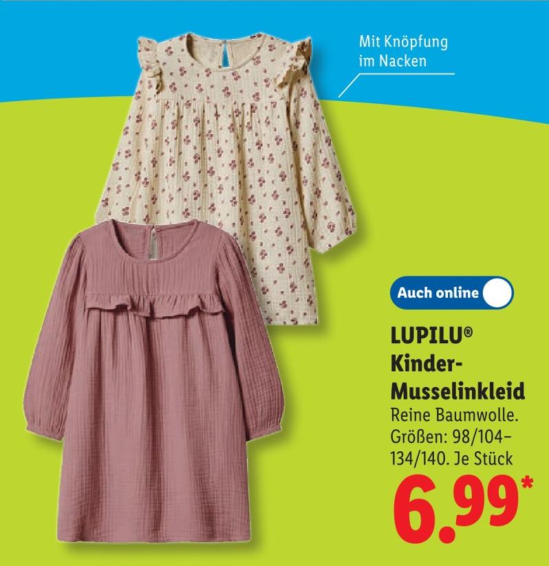 Kinder-Musselinkleid